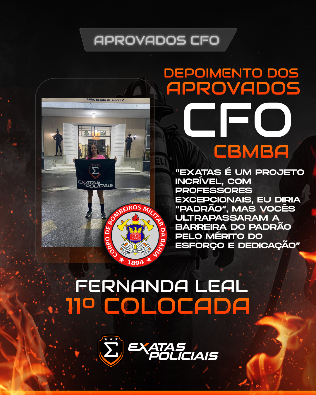 Aprovada CBM BA Fernanda Leal