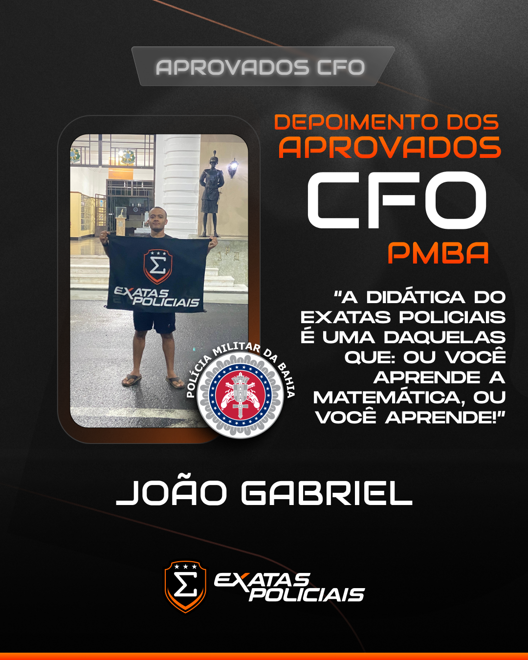 Aprovado CFO João Gabriel